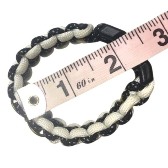 1 Black White Heart 1 Blue Dance Paracord Bracelet Set Casual with Buckle - Picture 7 of 8